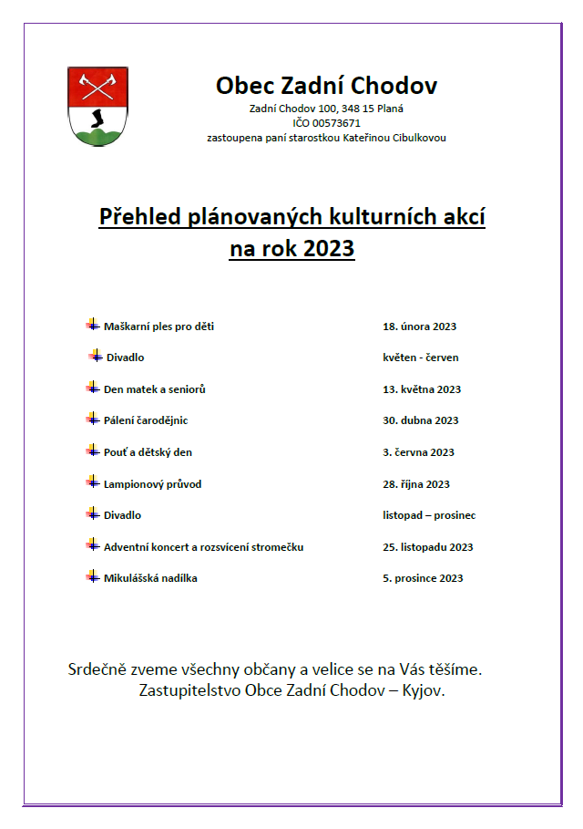 Kulturní plán 2023