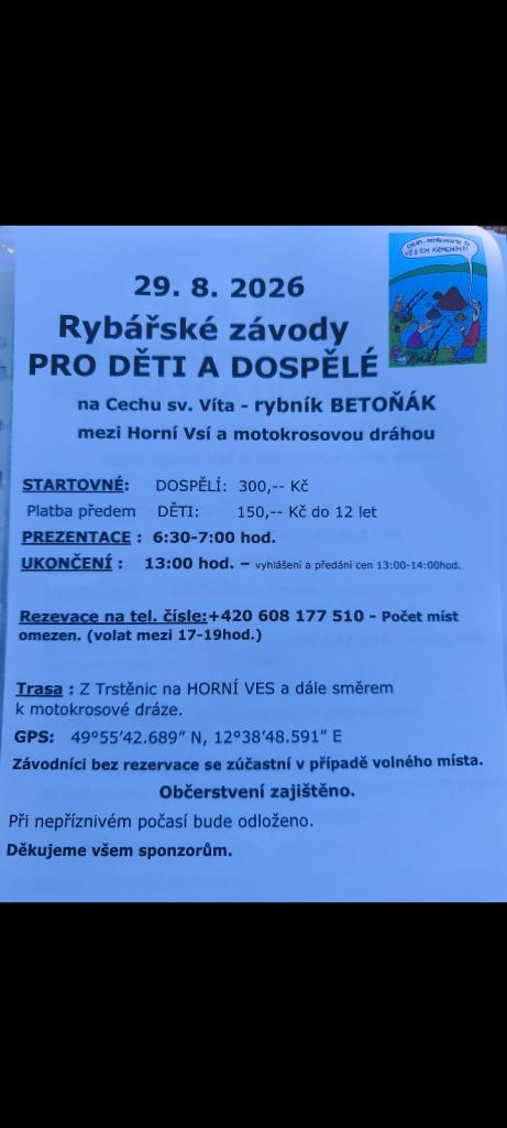 rybářské závody u rybníka